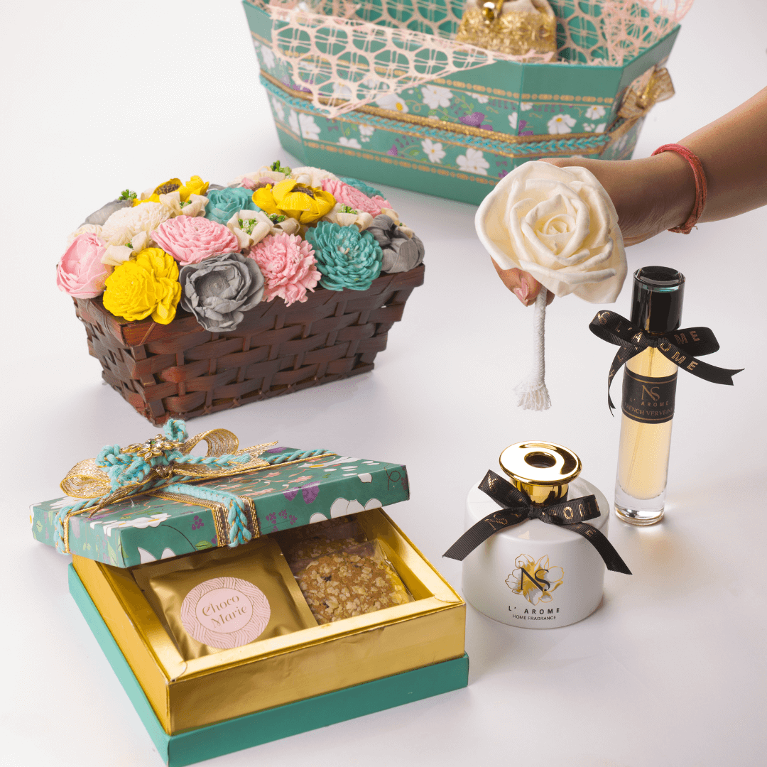 Green Basket Aroma Gift Hamper