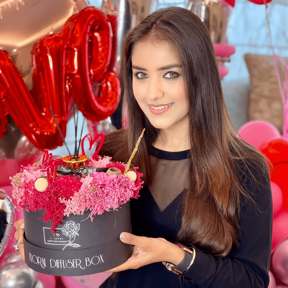 Red Crush Floral Diffuser Box