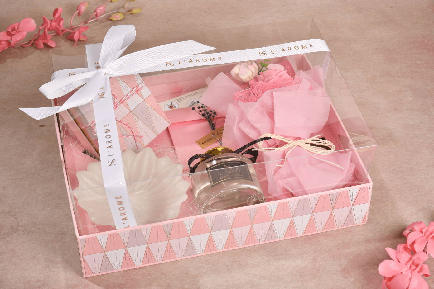 Pink Hamper Trays