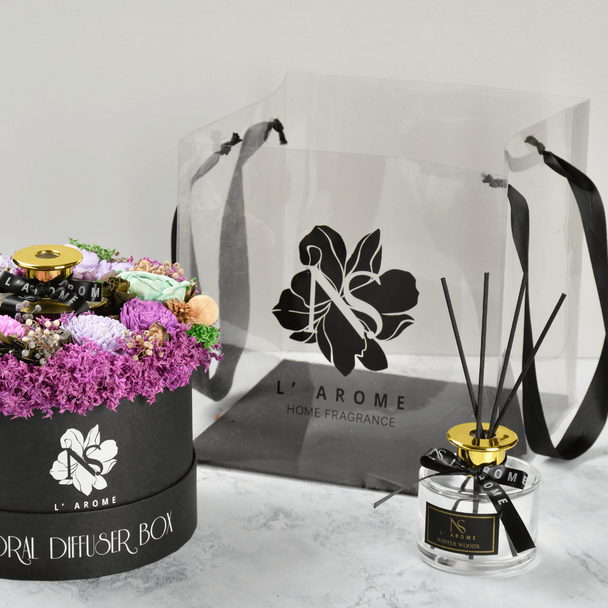 Lavender Floral Diffuser Box