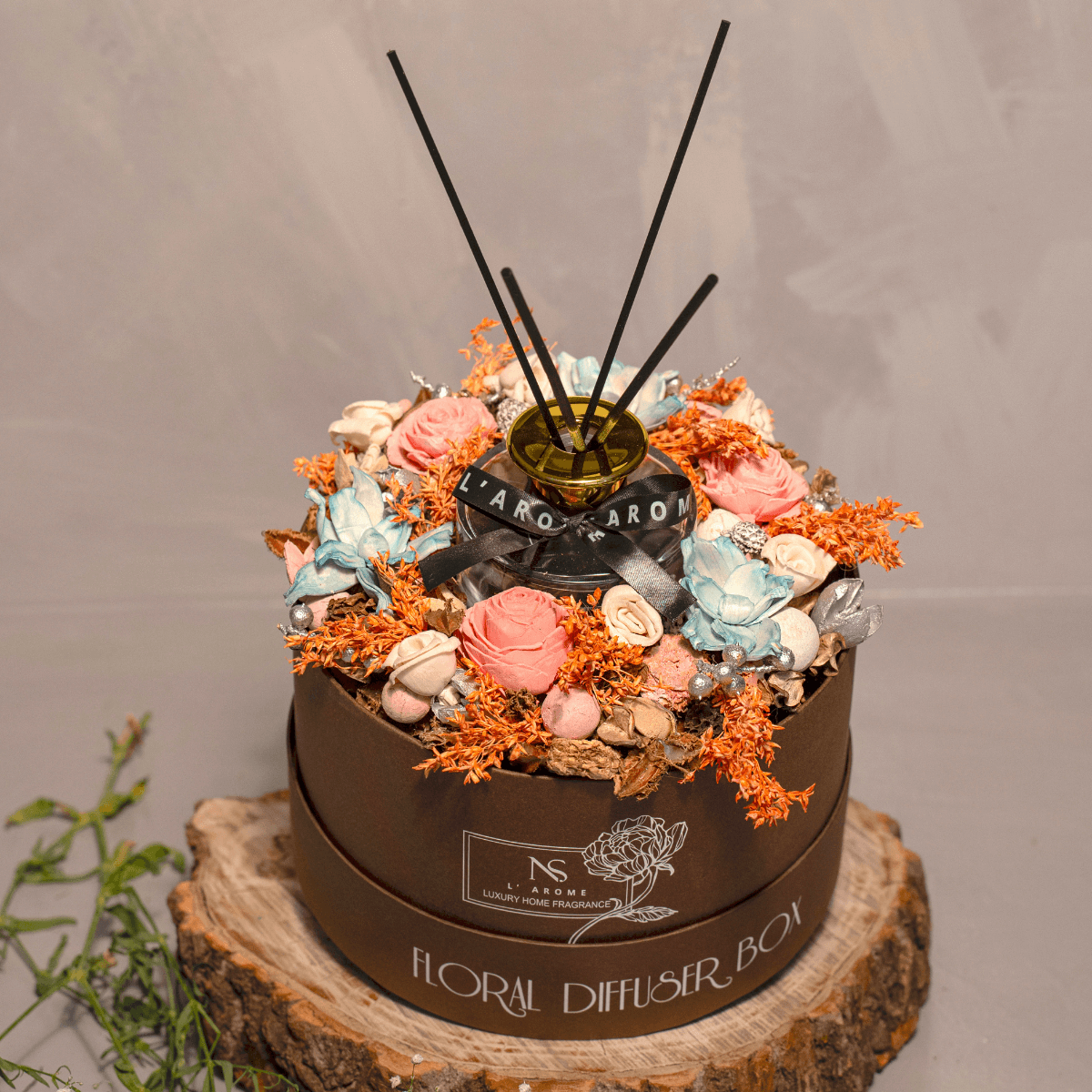 Pink Garden Floral Diffuser Box