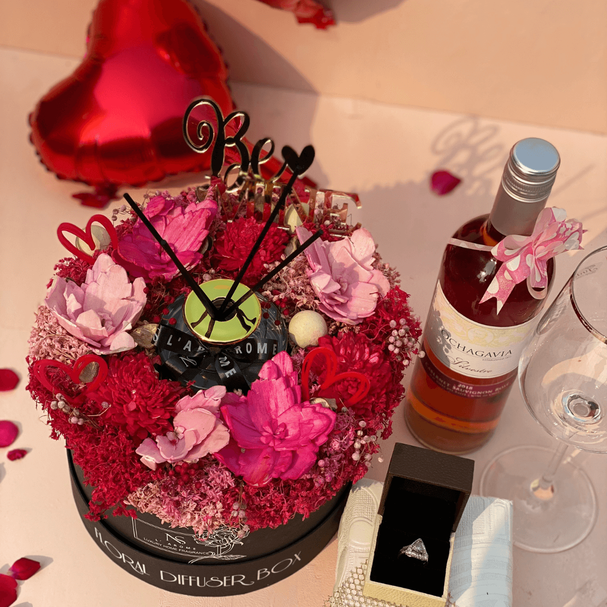 Red Crush Floral Diffuser Box