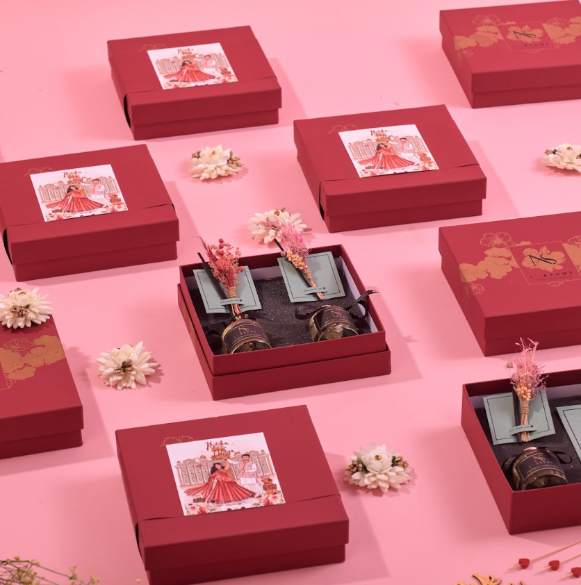 Double Rose Wedding Diffuser Box