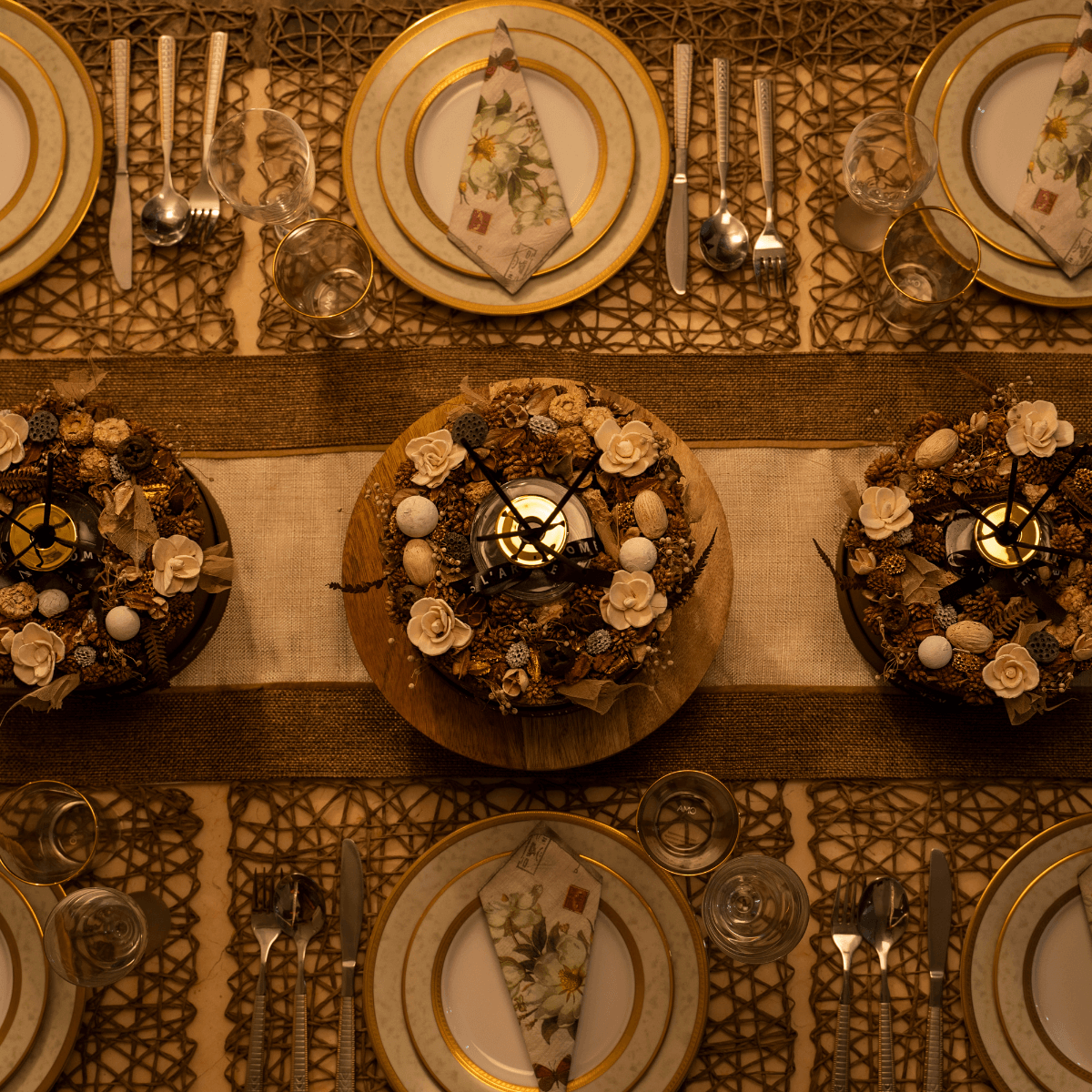 Vintage Brown Floral Diffuser Box
