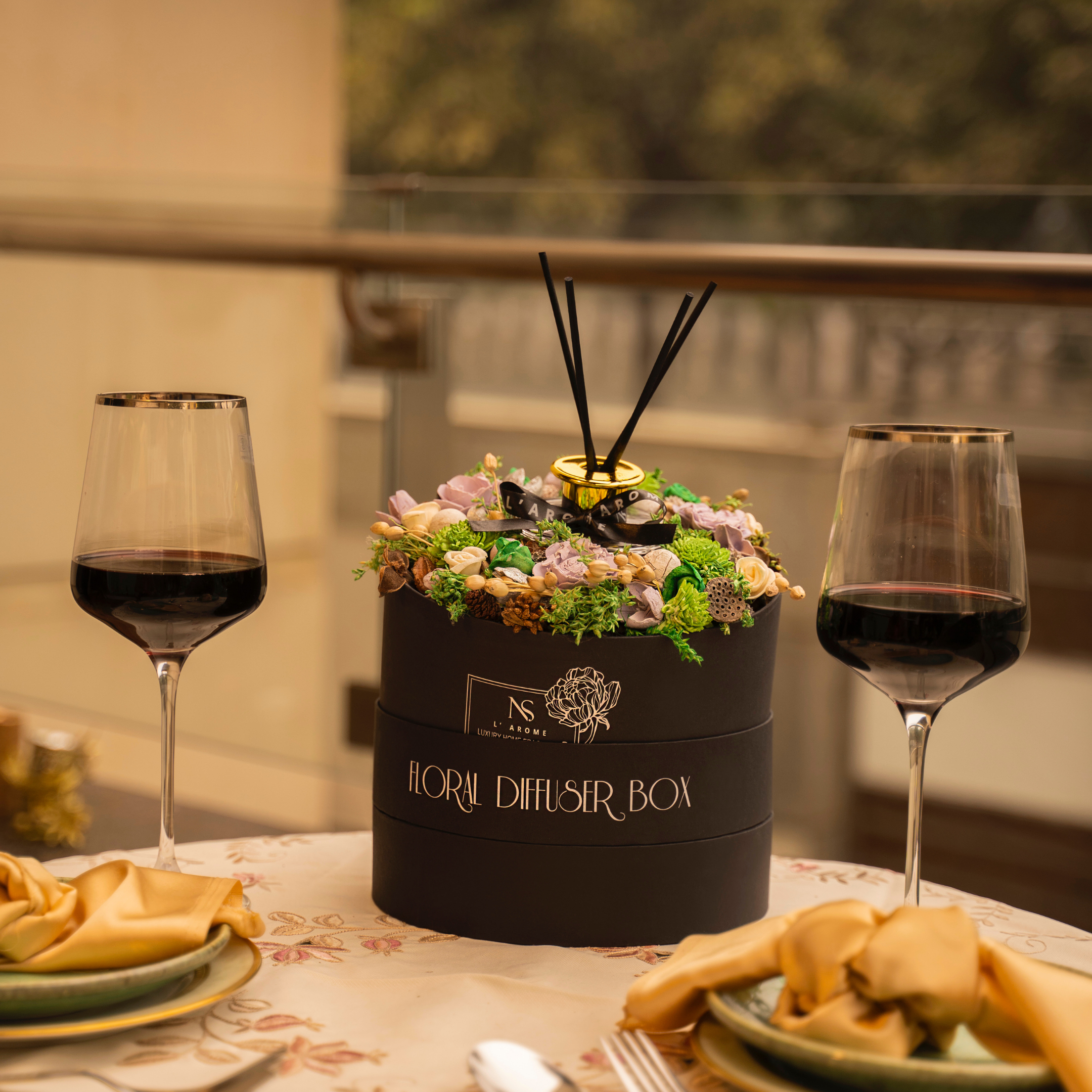 Orange Medley Floral Diffuser Box